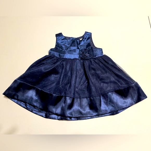 🌟Navy Sparkle Formal Dress Size 6-12 Months - Picture 1 of 3